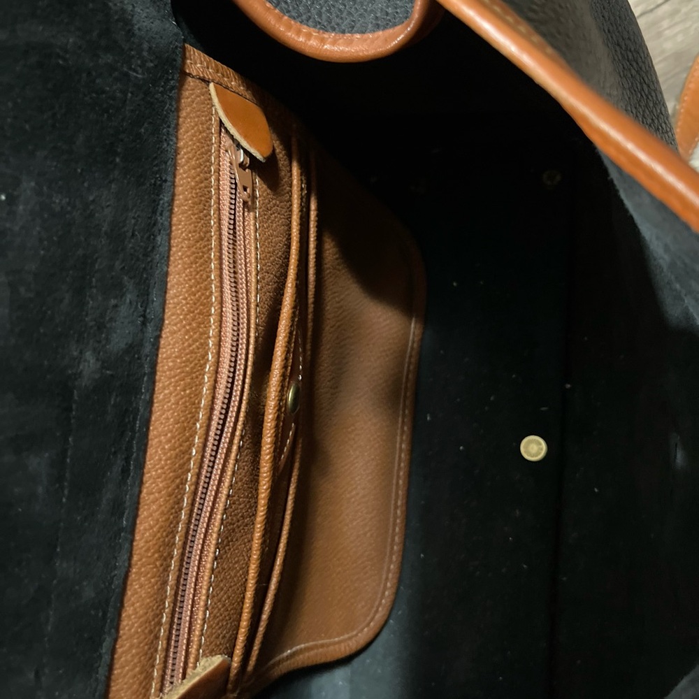 Dooney & Bourke all weather leather black preppy crossbody satchel Lagenlook Y2K - Picture 10 of 14